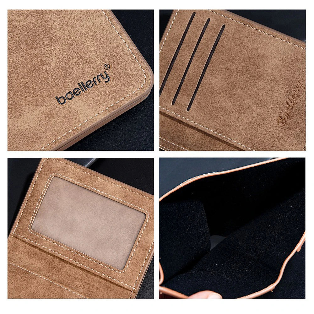 Baellerry Wallet for Men PU Leather Front Pocket Minimalist Money Clip Travel Essentials