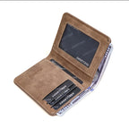 Men’s Vegan Leather Bifold Wallet – Coin Pocket & Card Slots