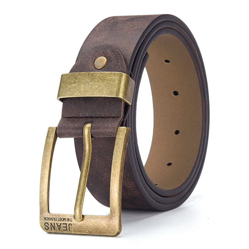 New Men's High-Quality PU Leather Belt Metal Pin Buckle Belt Leisure Business Waistband Fashionable Male Accessory Designer Belt