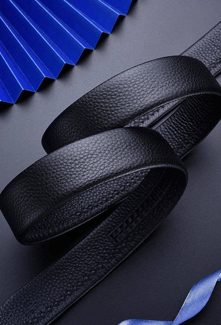 Fashion Business Men'S Belt Luxury Brand Belt Metal Buckle Belt High-Quality PU Leather Soft Belt With Cargo Pants Jeans