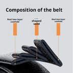 Men’s Genuine Leather Ratchet Belt – Automatic Adjustable Buckle