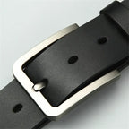 Men’s Square Pin Buckle Vegan Leather Belt – Smart Casual Belt