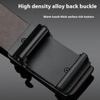 Men’s Cowskin Leather Automatic Buckle Belt – Plus Size