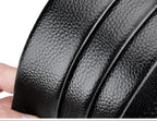 Men’s Genuine Leather Ratchet Belt – Automatic Adjustable Buckle