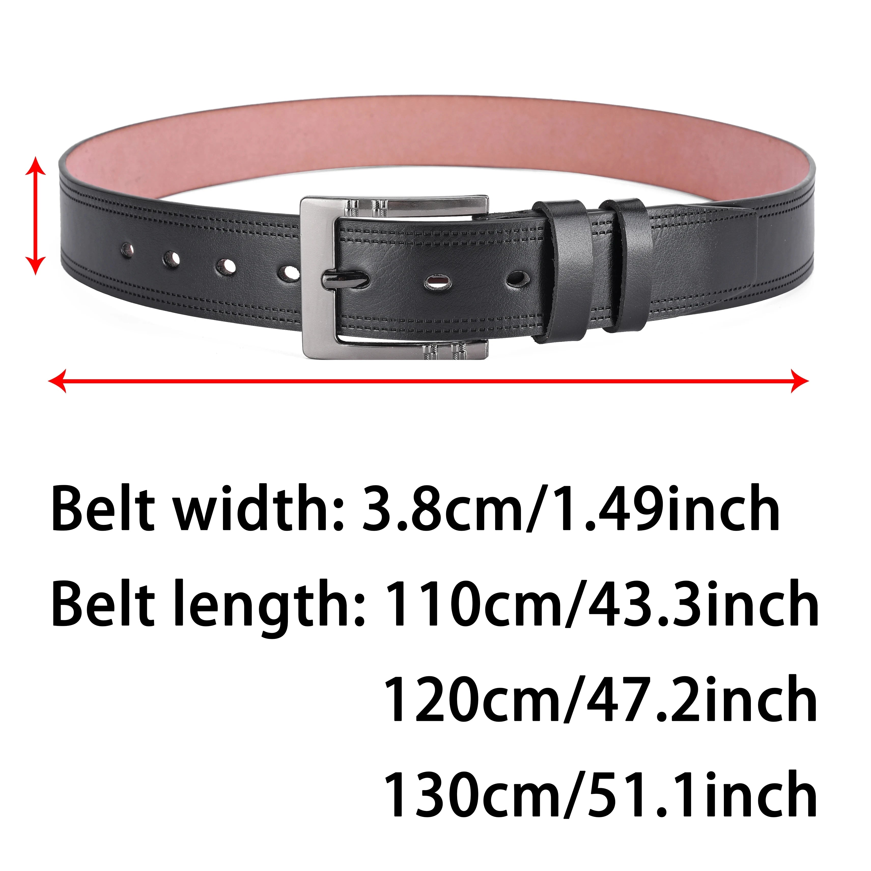 Genuine Leather For Men's High Quality Buckle Jeans Cowskin Casual Belts Business Cowboy Waistband Male Fashion Designer 2024New