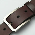 Men’s Square Pin Buckle Vegan Leather Belt – Smart Casual Belt