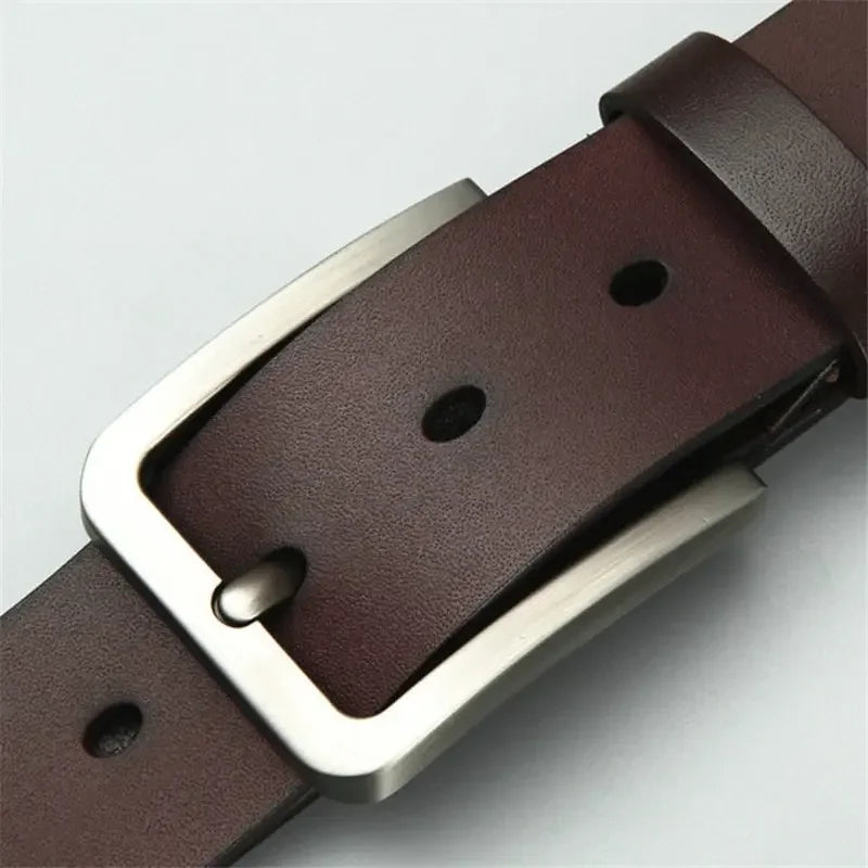 Men’s Square Pin Buckle Vegan Leather Belt – Smart Casual Belt