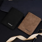 Men’s Vegan Leather Bifold Wallet – Coin Pocket & Card Slots