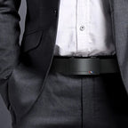Men’s Cowskin Leather Automatic Buckle Belt – Plus Size