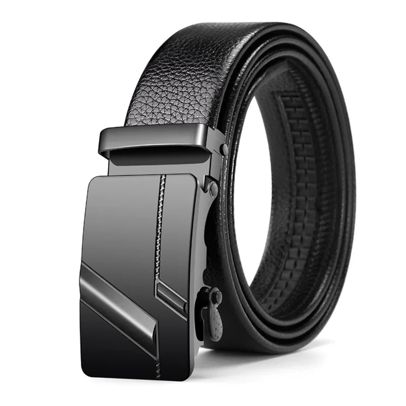 Fashion Business Men'S Belt Luxury Brand Belt Metal Buckle Belt High-Quality PU Leather Soft Belt With Cargo Pants Jeans
