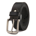 Men’s Genuine Cowskin Leather Belt – Classic Metal Pin Buckle Jeans & Business Belt