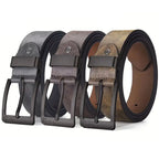 Men’s Vegan Leather Pin Buckle Belt – 3.8cm Casual & Business Belt