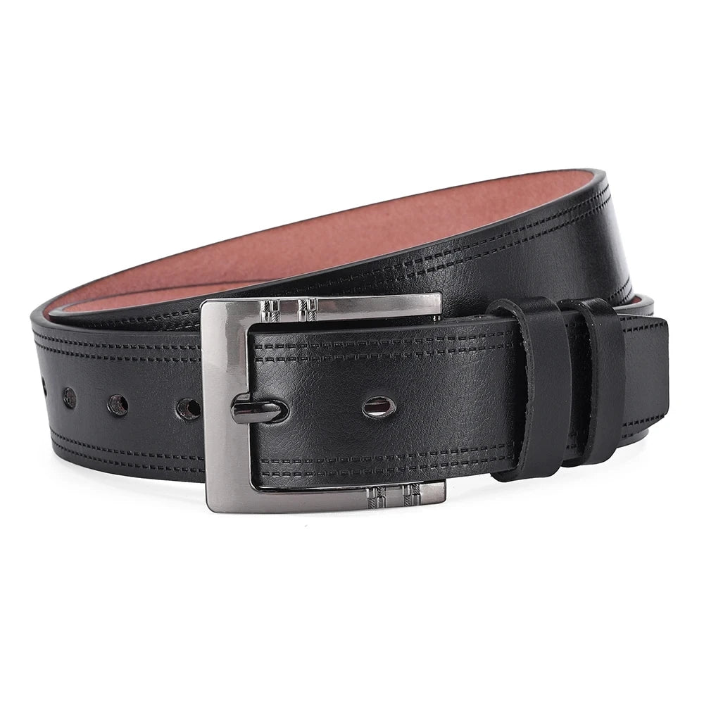 Genuine Leather For Men's High Quality Buckle Jeans Cowskin Casual Belts Business Cowboy Waistband Male Fashion Designer 2024New