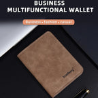 Men’s Vegan Leather Bifold Wallet – Coin Pocket & Card Slots