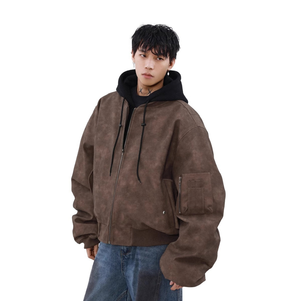 Men's Hooded Layered-Look Casual Jacket – product view 2
