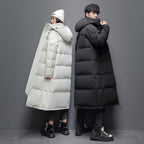Men's Longline Hooded Puffer Jacket – Warm Winter Coat – product view 4