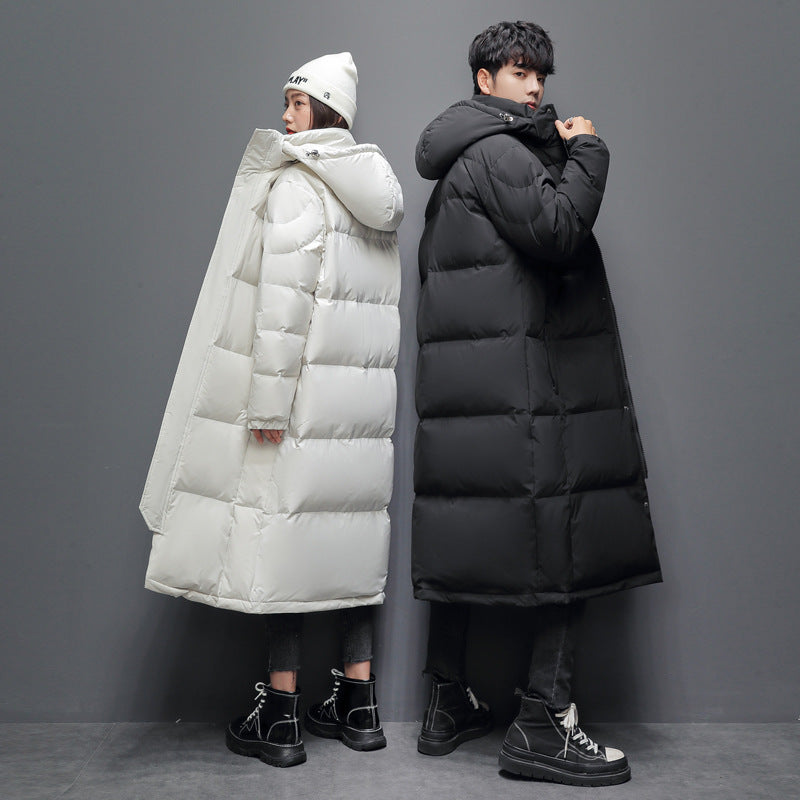 Men's Longline Hooded Puffer Jacket – Warm Winter Coat – product view 4