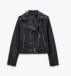 Women's Belted Motorcycle Jacket – Short Biker Style - product image 3