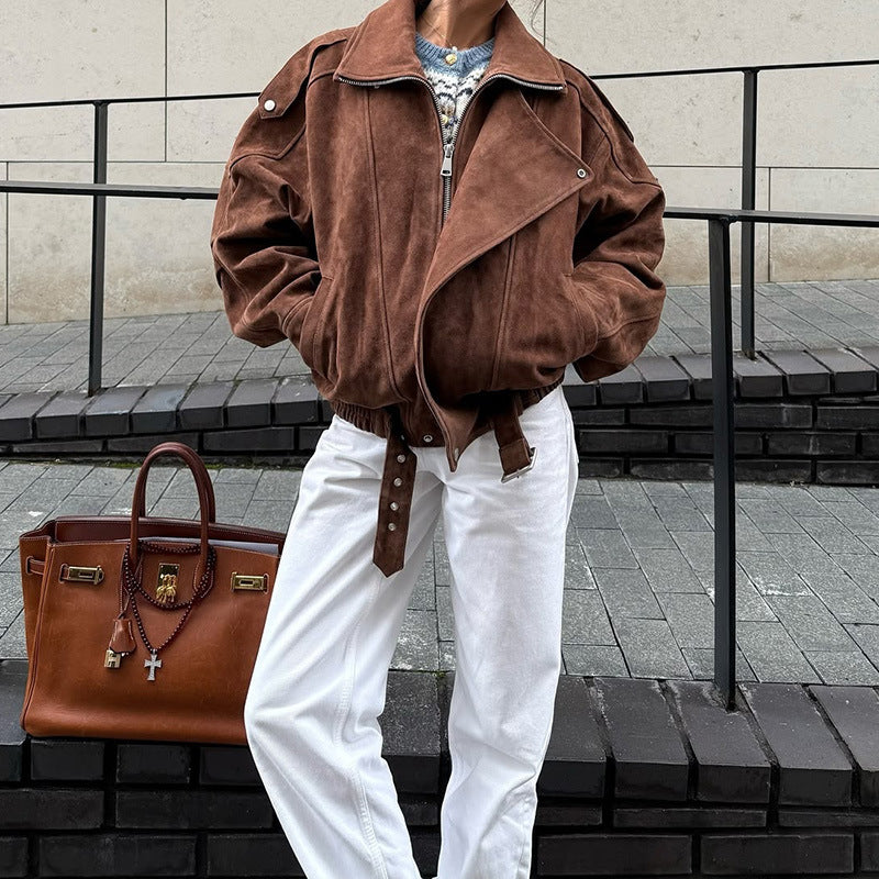 Women's Short Loose Fit Jacket – Long Sleeve Casual Coat - product image 1