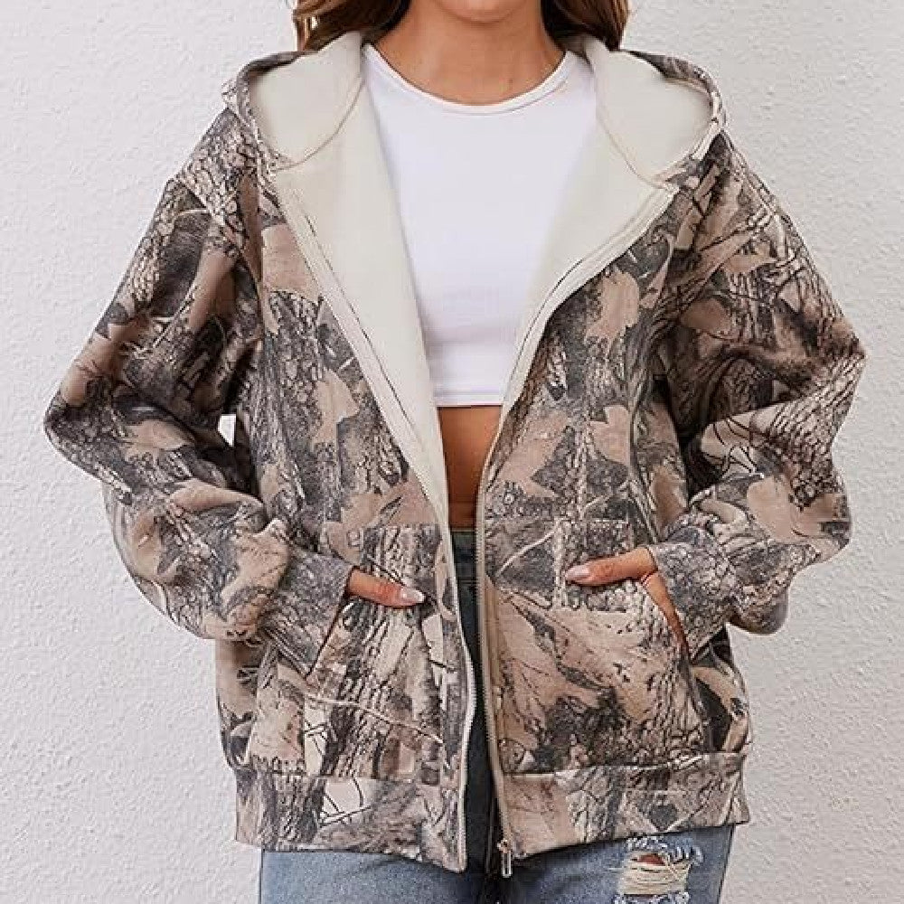 Unisex Camouflage Hooded Jacket – Casual Printed Outerwear - product image 1