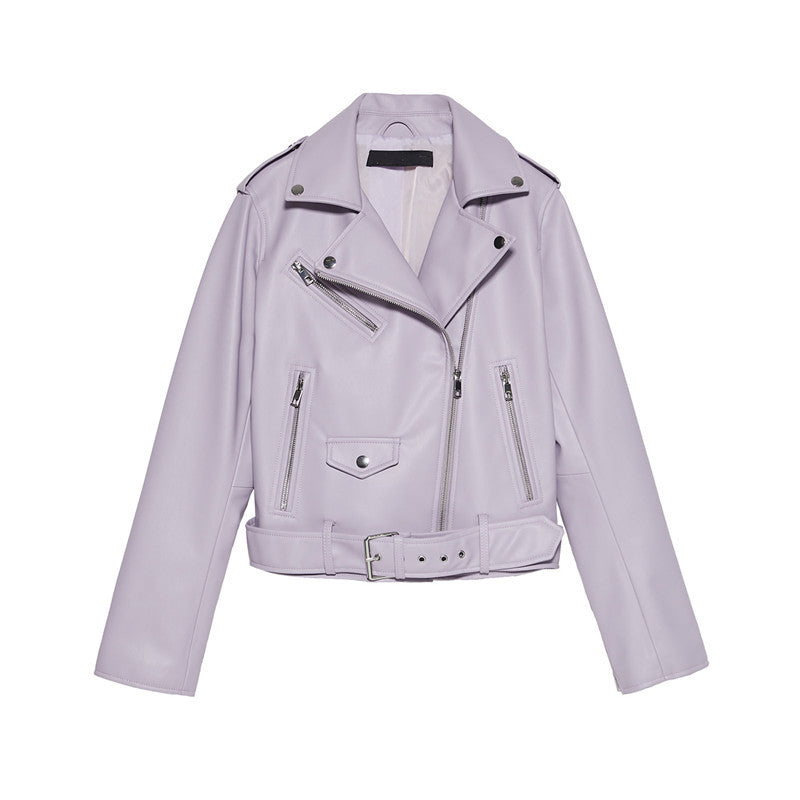 Women's Belted Motorcycle Jacket – Short Biker Style - product image 5