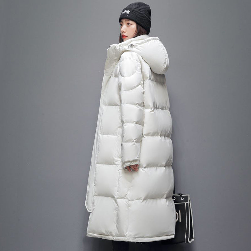 Men's Longline Hooded Puffer Jacket – Warm Winter Coat – product view 3
