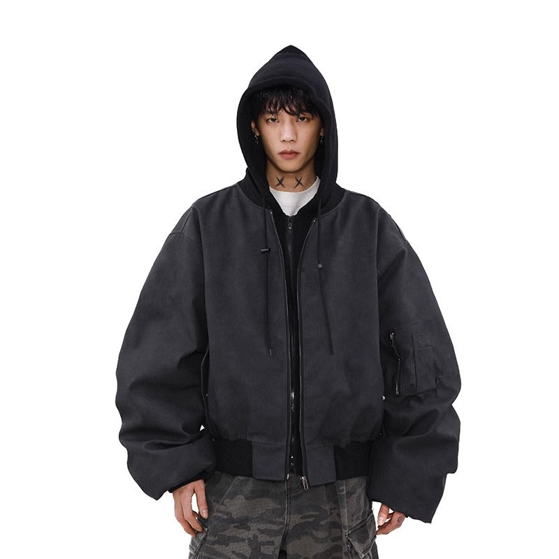 Men's Hooded Layered-Look Casual Jacket – product view 5