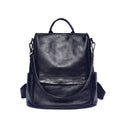 Unisex Cowhide Leather Backpack – Vintage Anti-Theft Travel Shoulder Bag