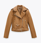 Women's Belted Motorcycle Jacket – Short Biker Style - product image 9