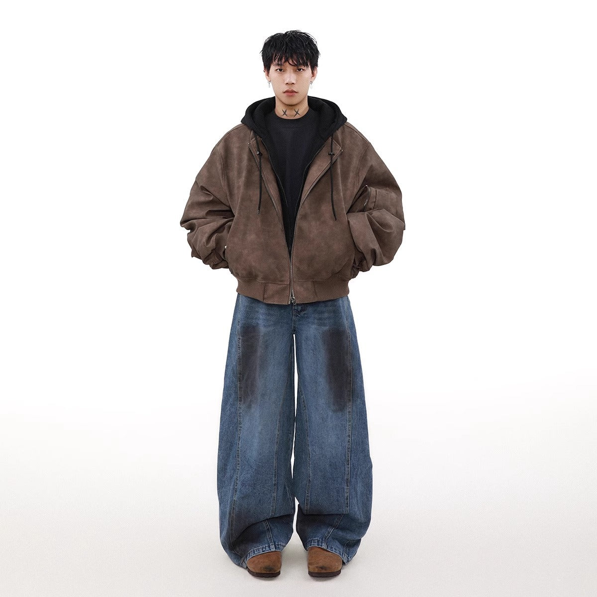 Men's Hooded Layered-Look Casual Jacket – product view 1