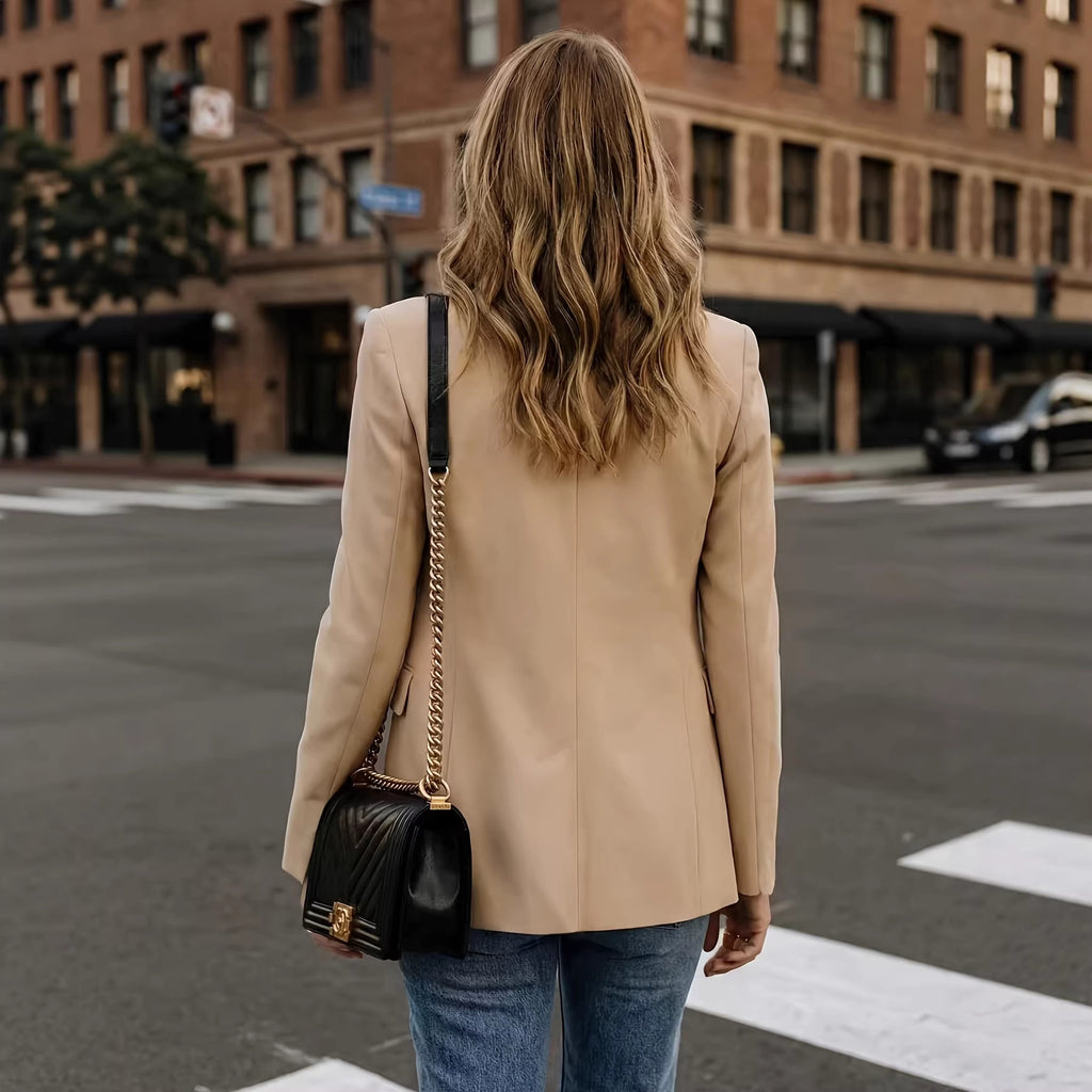 Women's Solid Colour Longline Blazer Jacket – Smart Casual - product image 2