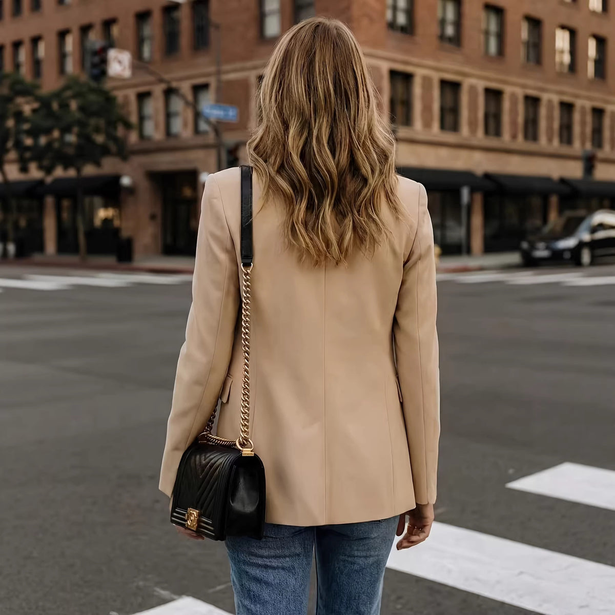 Women's Solid Colour Longline Blazer Jacket – Smart Casual - product image 2