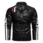 Men's Fleece-Lined Stand Collar Bomber Jacket – product view 2