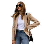 Women's Solid Colour Longline Blazer Jacket – Smart Casual - product image 3