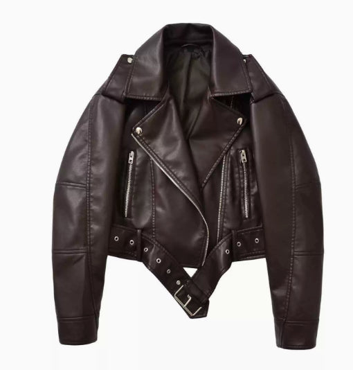 Women's Washed Motorcycle Jacket – Street Biker Style - product image 15