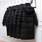 Men's Longline Hooded Puffer Jacket – Warm Winter Coat – product view 7