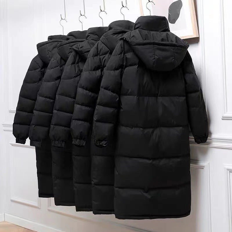Men's Longline Hooded Puffer Jacket – Warm Winter Coat – product view 7